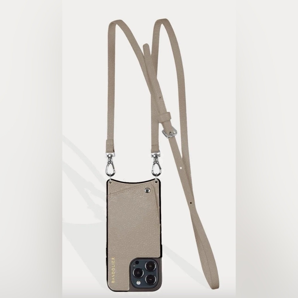 Bandolier Emma Crossbody in Greige/ Silver